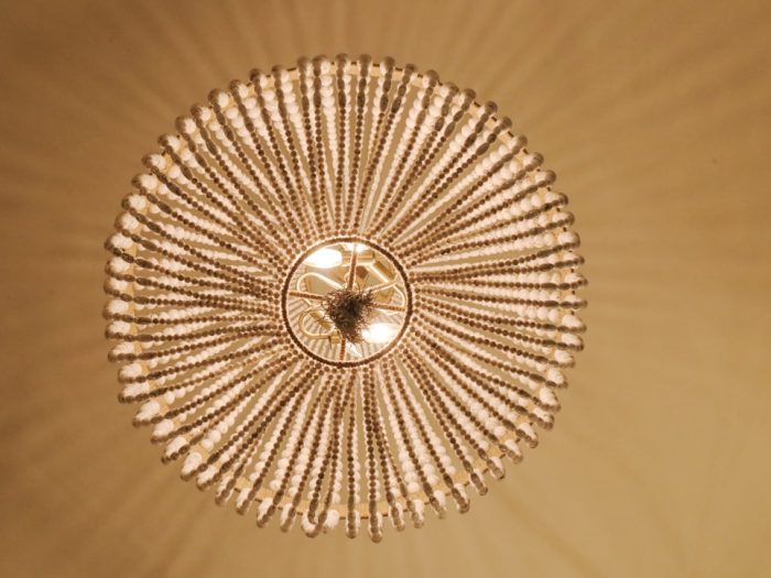 Photo starburst gold pendant light