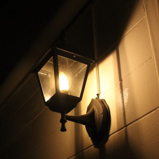 Photo copper lantern wall lamp