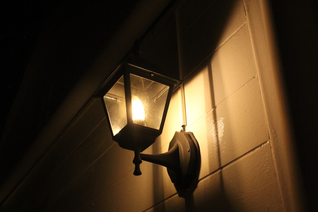 Photo copper lantern wall lamp