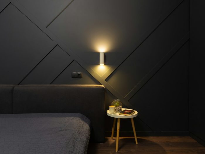 Photo faceted vanity wall light decor